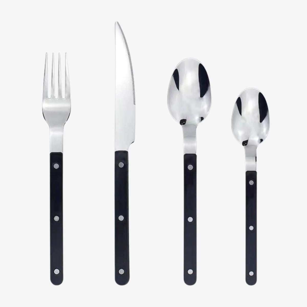24-piece stainless steel cutlery set with engraving | Ka-mostore