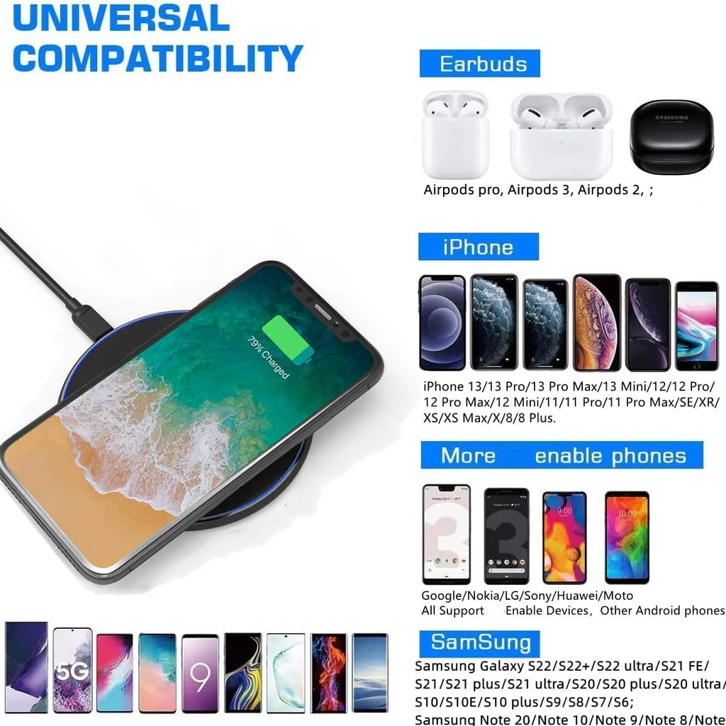30W Schnelllade-Pad für kabelloses Laden | Premium USB-C MagSafe-Ladegerät für Apple iPhone, Samsung & Android – Schnelllade-Pad für kabelloses Laden | Ka-mostore