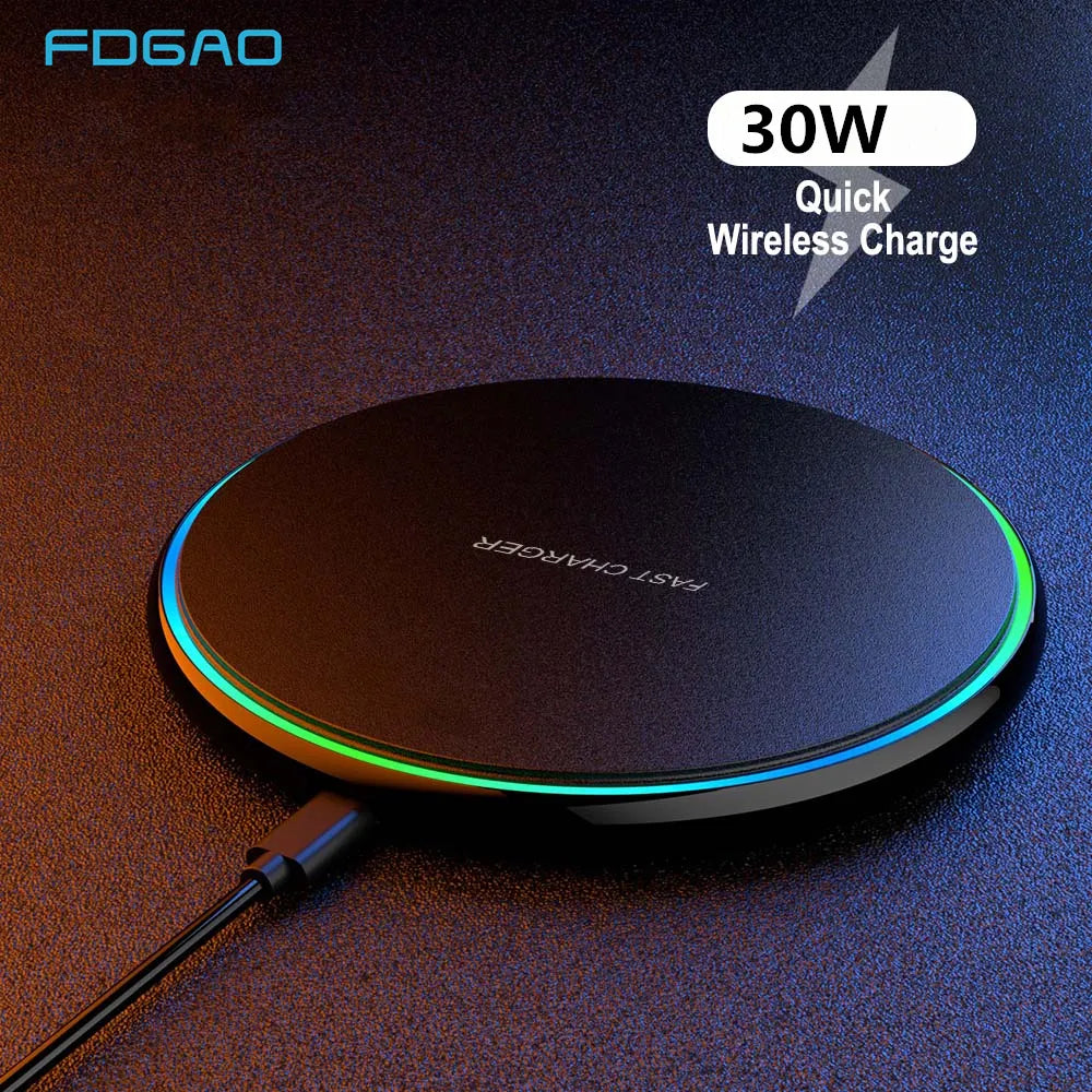 30W Schnelllade-Pad für kabelloses Laden | Premium USB-C MagSafe-Ladegerät für Apple iPhone, Samsung & Android – Schnelllade-Pad für kabelloses Laden | Ka-mostore