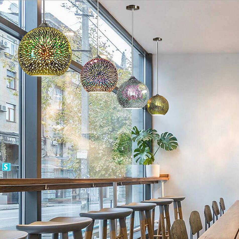 3D Firework Glass Pendant Light | Creative Colored Glass Design | Ka-mostore