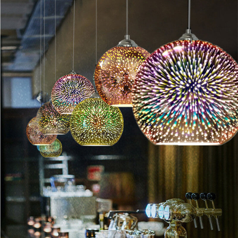 3D Firework Glass Pendant Light | Creative Colored Glass Design | Ka-mostore