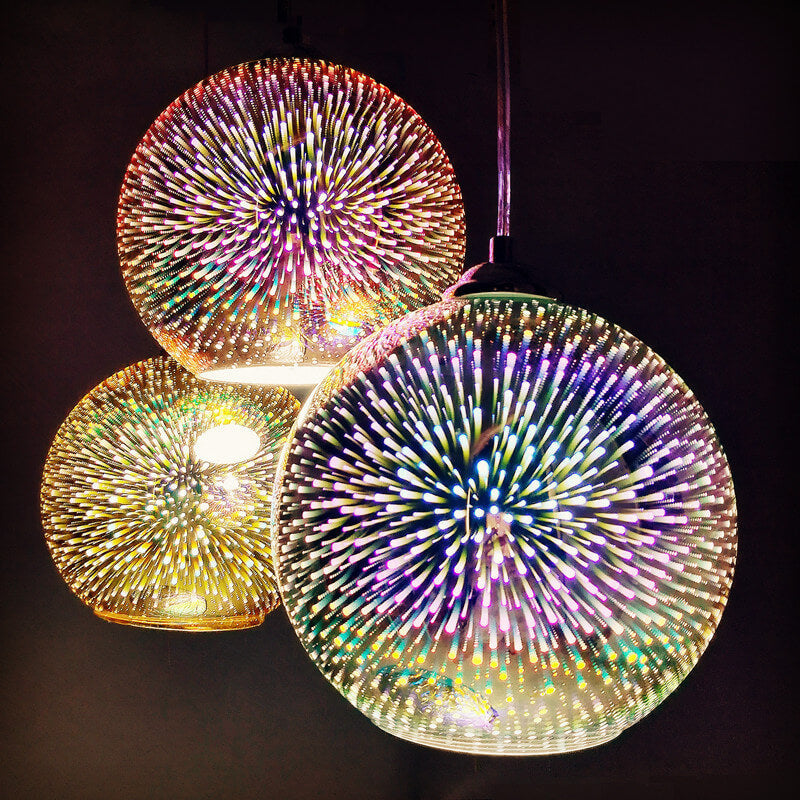 3D Firework Glass Pendant Light | Creative Colored Glass Design | Ka-mostore