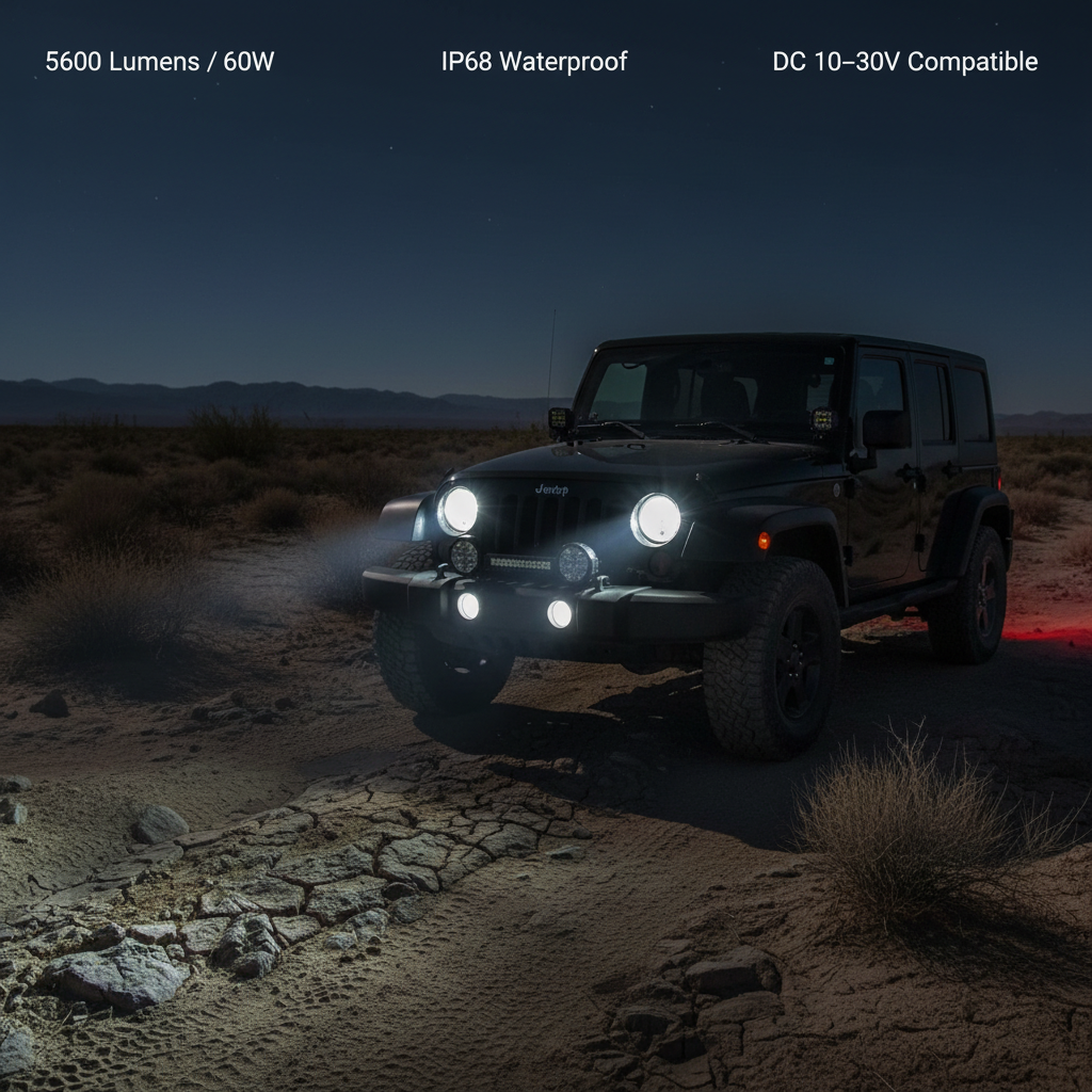 7-inch ronde LED off-road voertuigverlichting | Ka-mostore