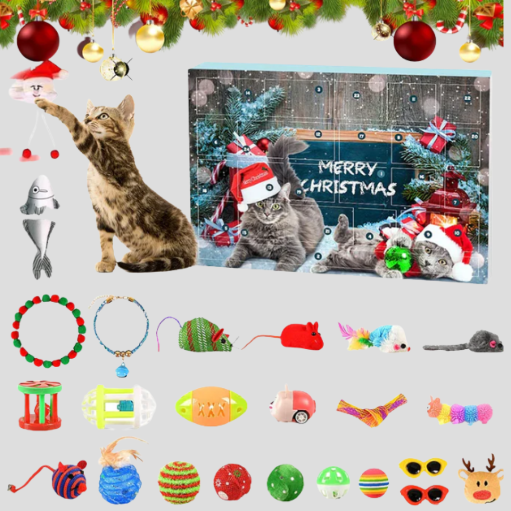 猫用アドベントカレンダー：24個の遊べるサプライズおもちゃ | Ka-mostore