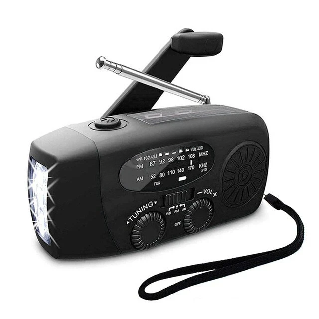 Emergency Radio with Solar, Crank, and Power Bank | Ka-mostore