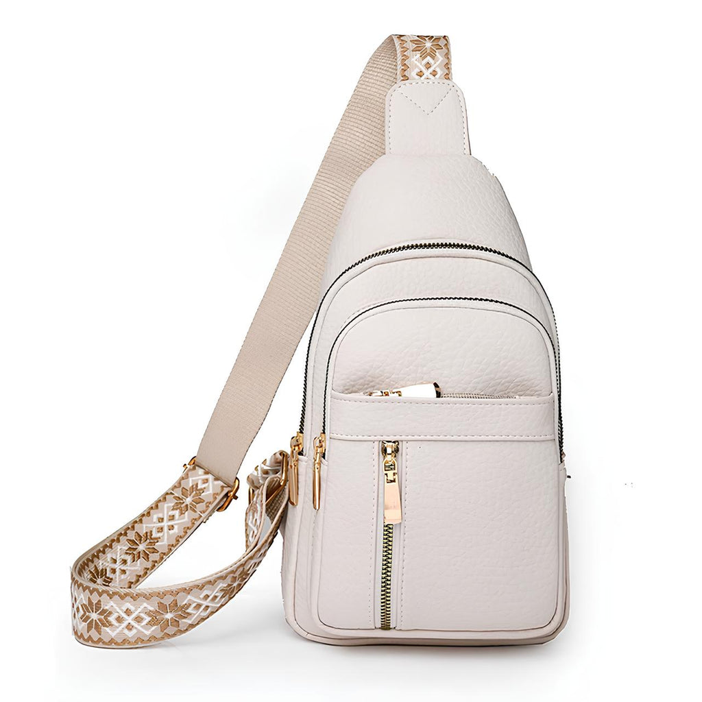 Diebstahlsichere Crossbody-Sling-Tasche mit gemustertem Riemen | Ka-mostore
