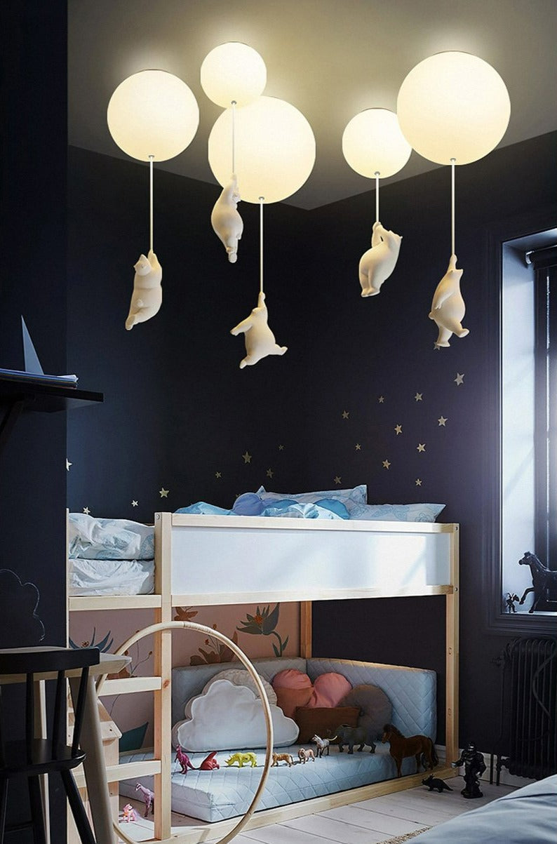 Stropní svítidlo Balónový medvěd | Hrací medvědí design | Ka-mostore