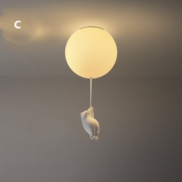Stropní svítidlo Balónový medvěd | Hrací medvědí design | Ka-mostore