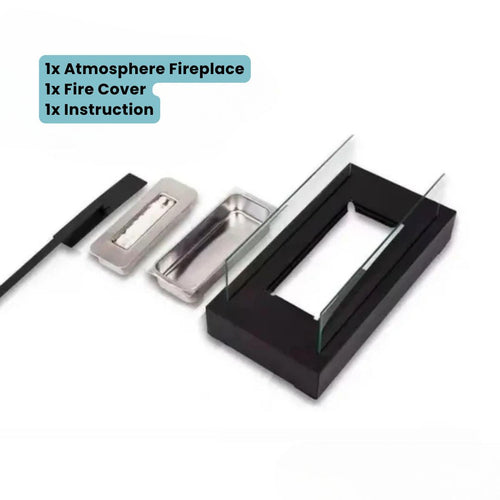 Bioethanol Table Fireplace – With Protective Glass, Indoor & Outdoor | Ka-mostore