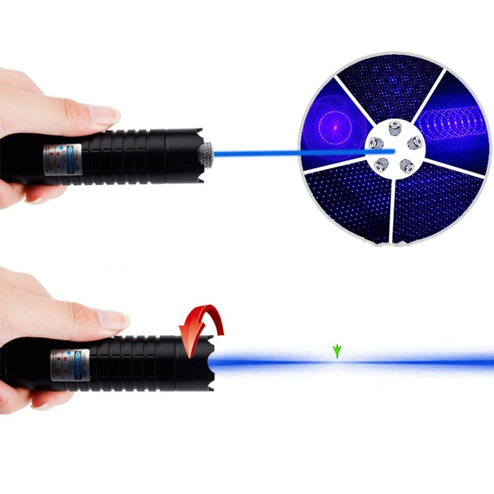 ブルーレーザーポインター | 450nm 高出力ビーム | 5000m以上の戦術射程 | 焦点調整可能 | Ka-mostore