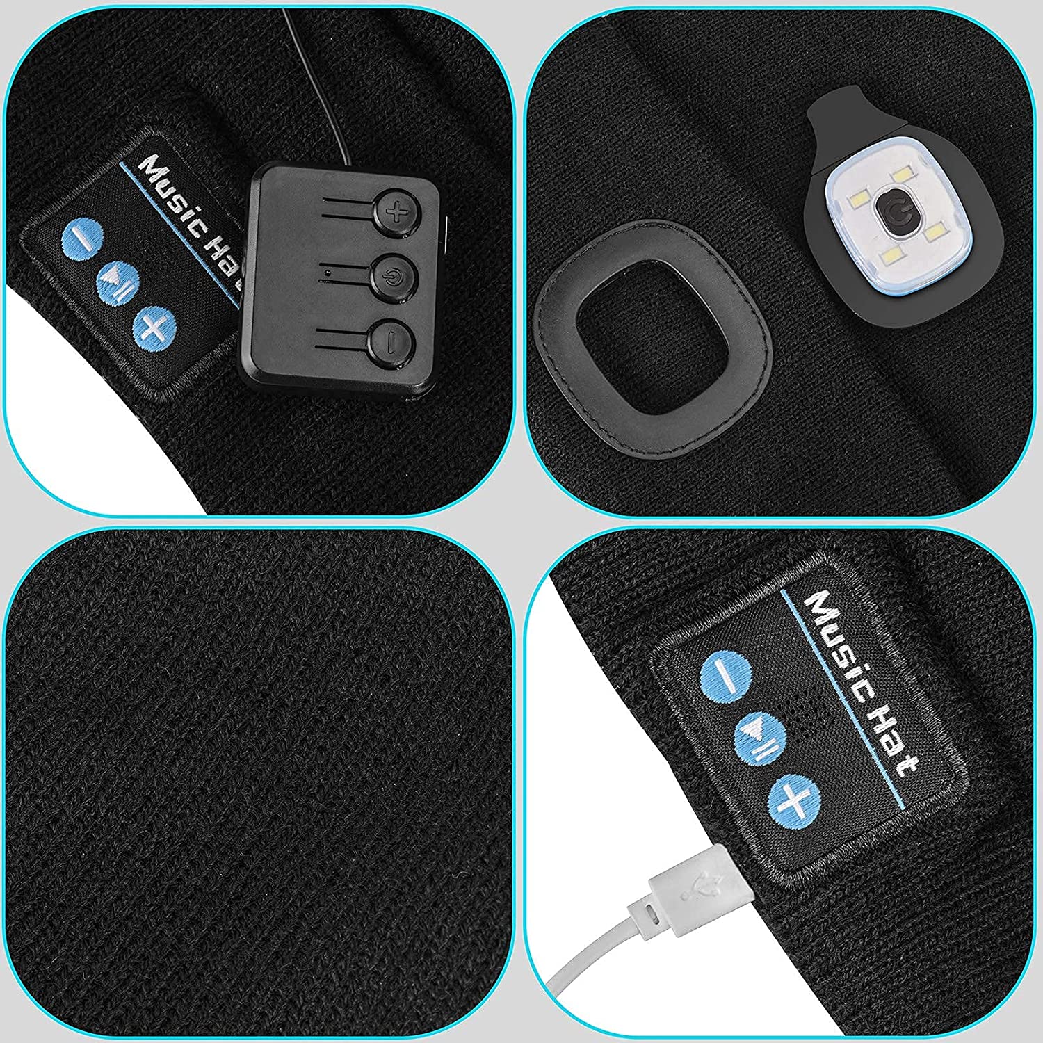 Svítící čepice s Bluetooth sluchátky | Ka-mostore