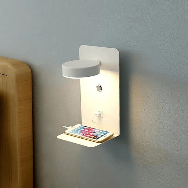 BrightSpot natlampe med oplader – 330° roterende LED skrivebordslampe med USB-opladningsdock | Ka-mostore