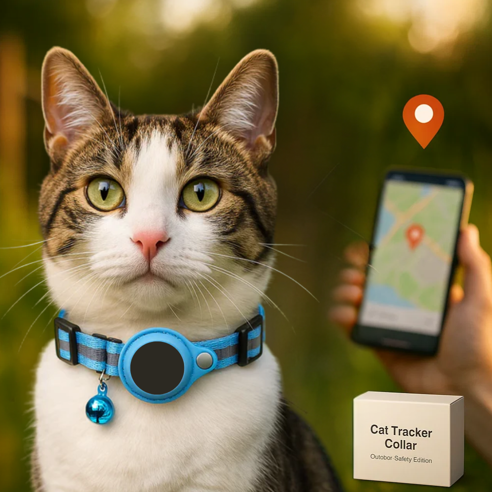 Cat GPS Tracking Collar | Quick Release Lock, Reflective Design & Durable for Outdoor Safety Adventures | Ka-mostore