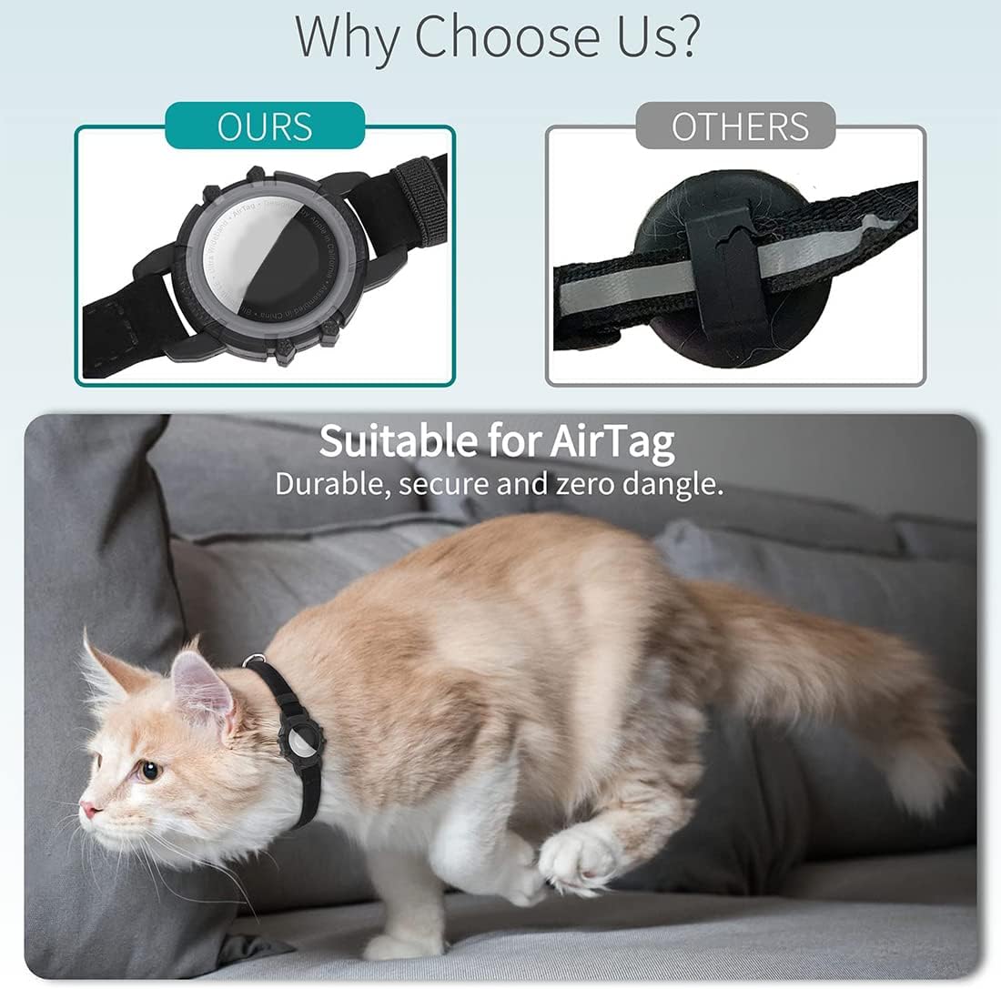 Cat GPS Tracking Collar | Quick Release Lock, Reflective Design & Durable for Outdoor Safety Adventures | Ka-mostore
