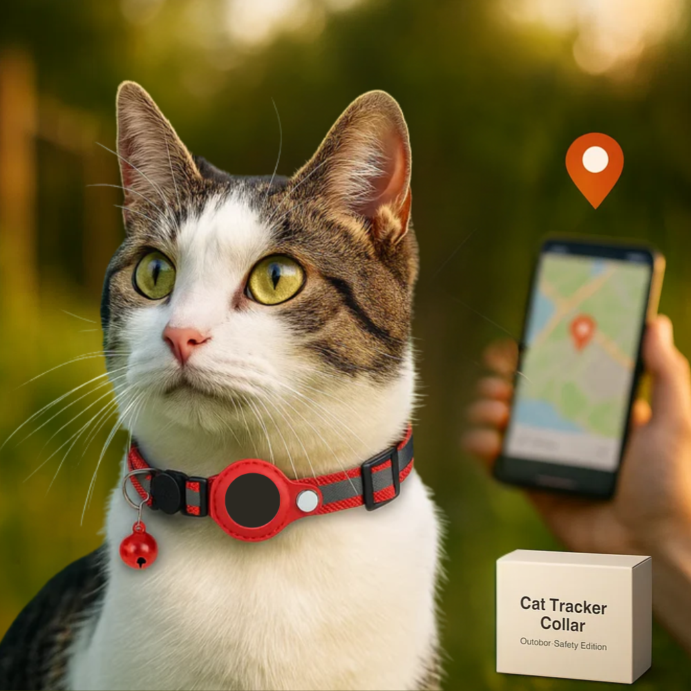 Cat GPS Tracking Collar | Quick Release Lock, Reflective Design & Durable for Outdoor Safety Adventures | Ka-mostore