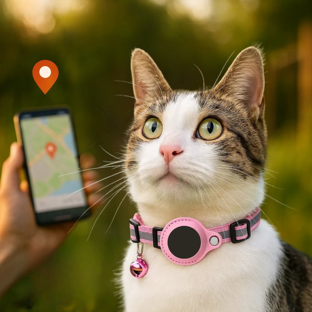 Cat GPS Tracking Collar | Quick Release Lock, Reflective Design & Durable for Outdoor Safety Adventures | Ka-mostore
