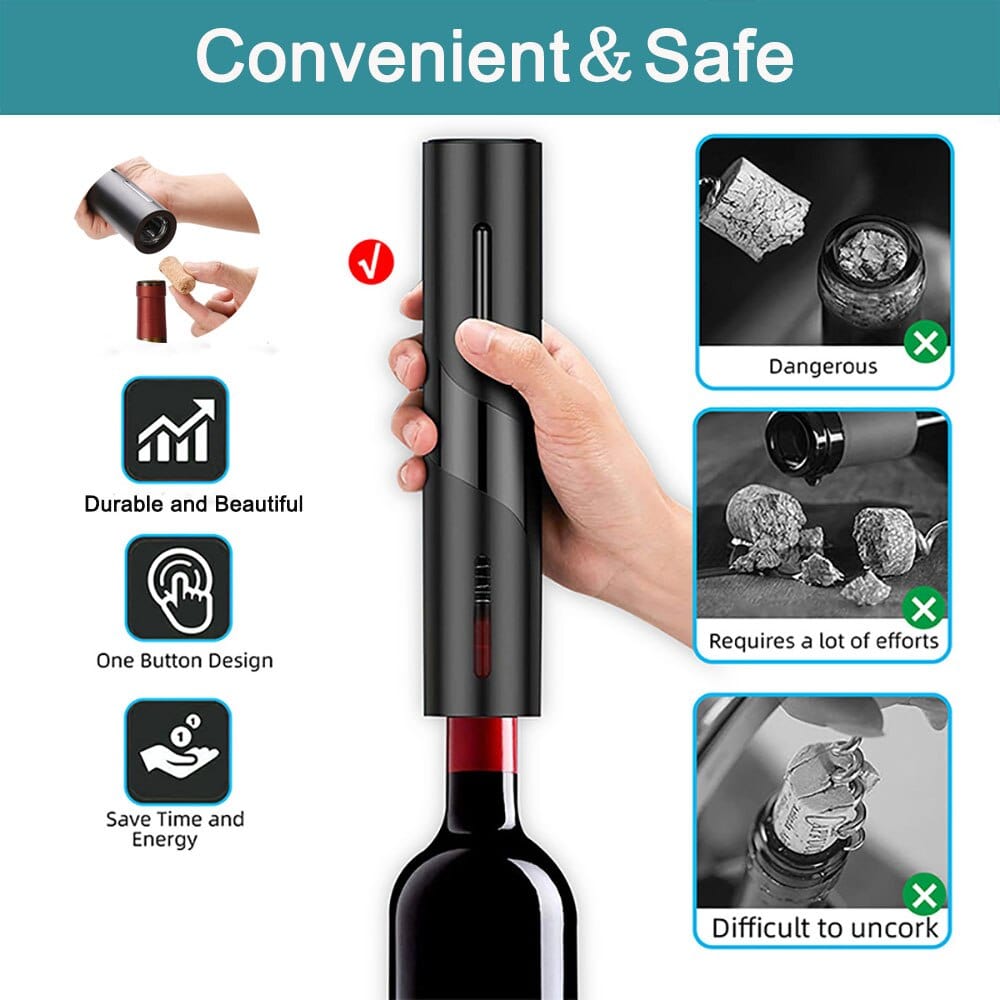 |-Click Automatic Wine Opener with Foil Cutter | Ka-mostore