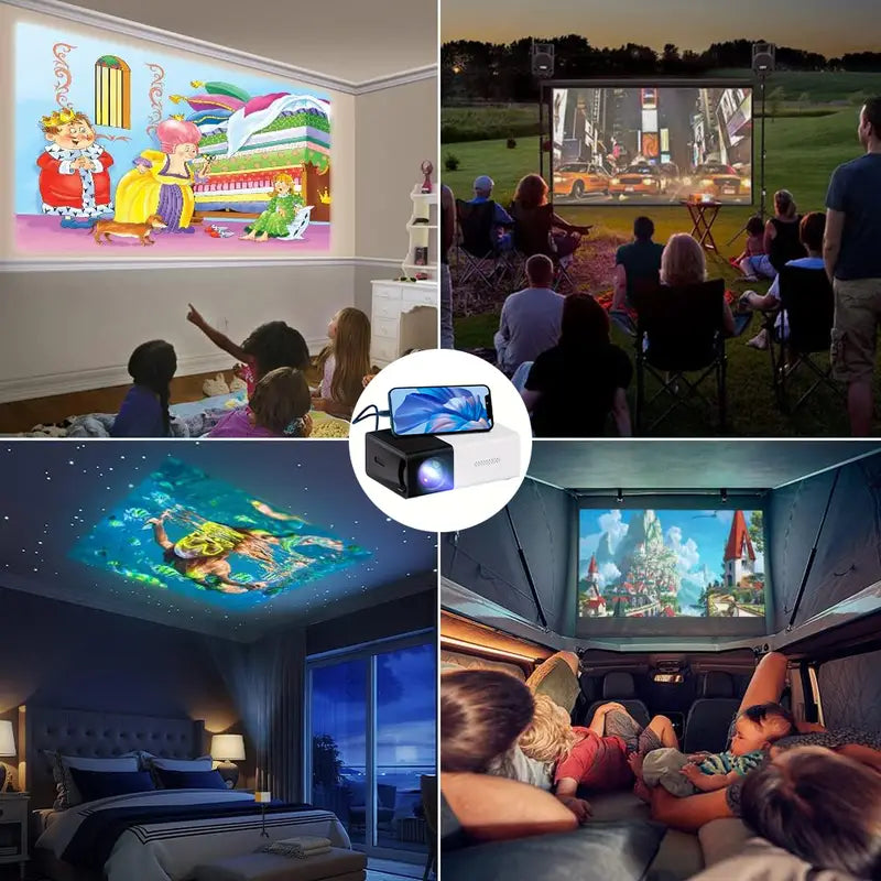 Portable LED Projector with Integrated Sound | Ka-mostore