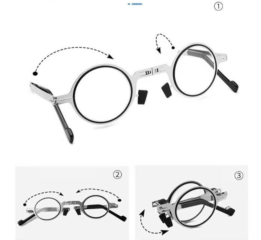CompactView Reading Glasses – Foldable Eyeglasses for Convenience and Protection | Ka-mostore
