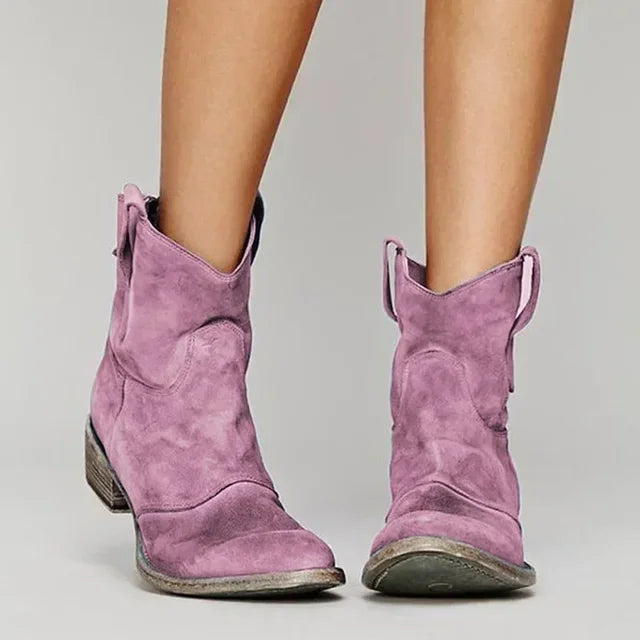 Effortless Vintage Cowboy Ankle Boots | Ka-mostore