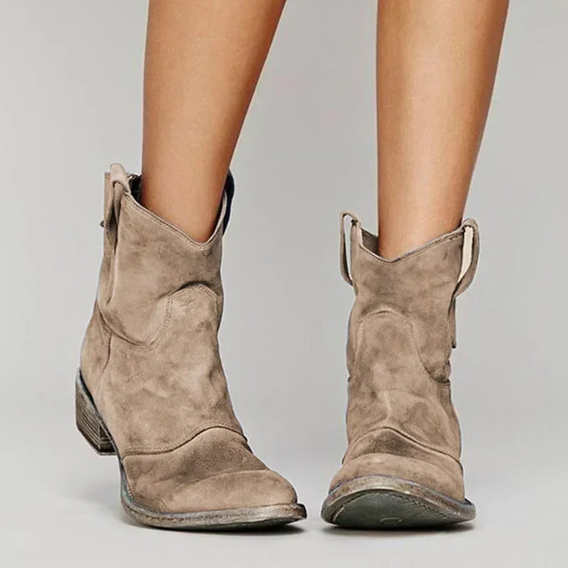 Effortless Vintage Cowboy Ankle Boots | Ka-mostore