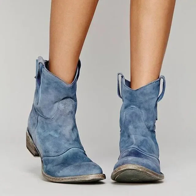 Effortless Vintage Cowboy Ankle Boots | Ka-mostore