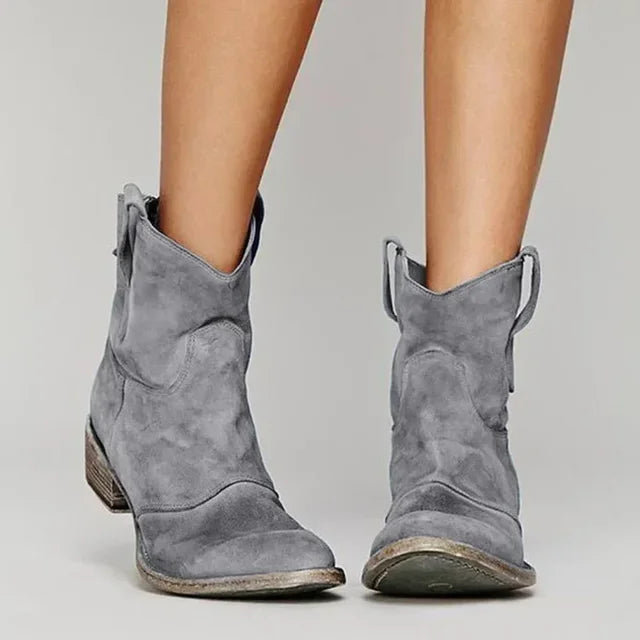 Effortless Vintage Cowboy Ankle Boots | Ka-mostore