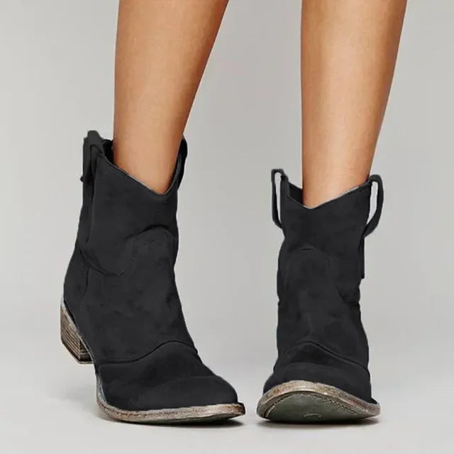 Effortless Vintage Cowboy Ankle Boots | Ka-mostore