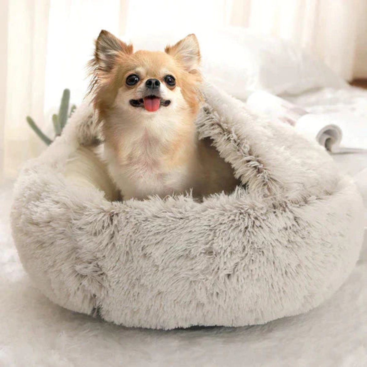 Cozy Cave Pet Bed | Calming and Comfortable Dog Bed for Deep Relaxation | Ka-mostore