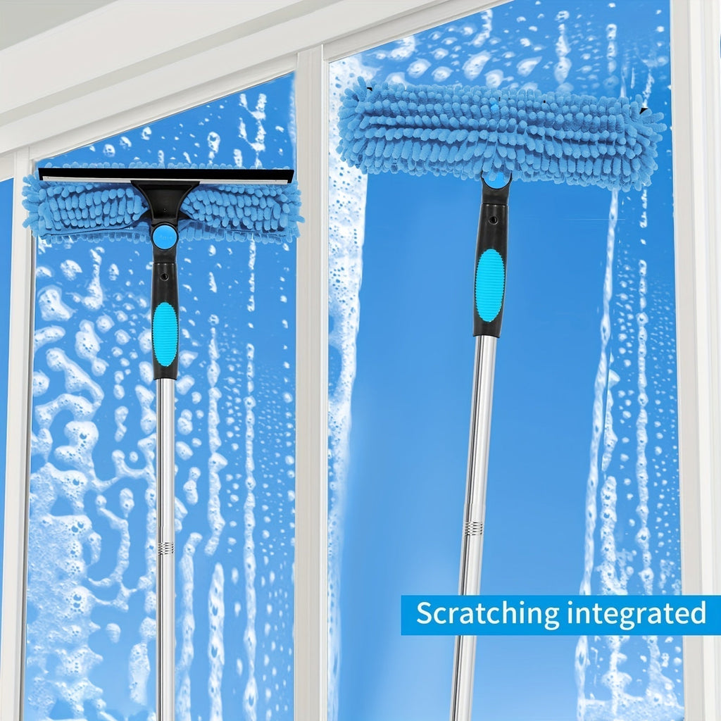 Crystal Clear Window Cleaner – Professional 2-in-1 Telescopic Window and Glass Cleaning System | Ka-mostore