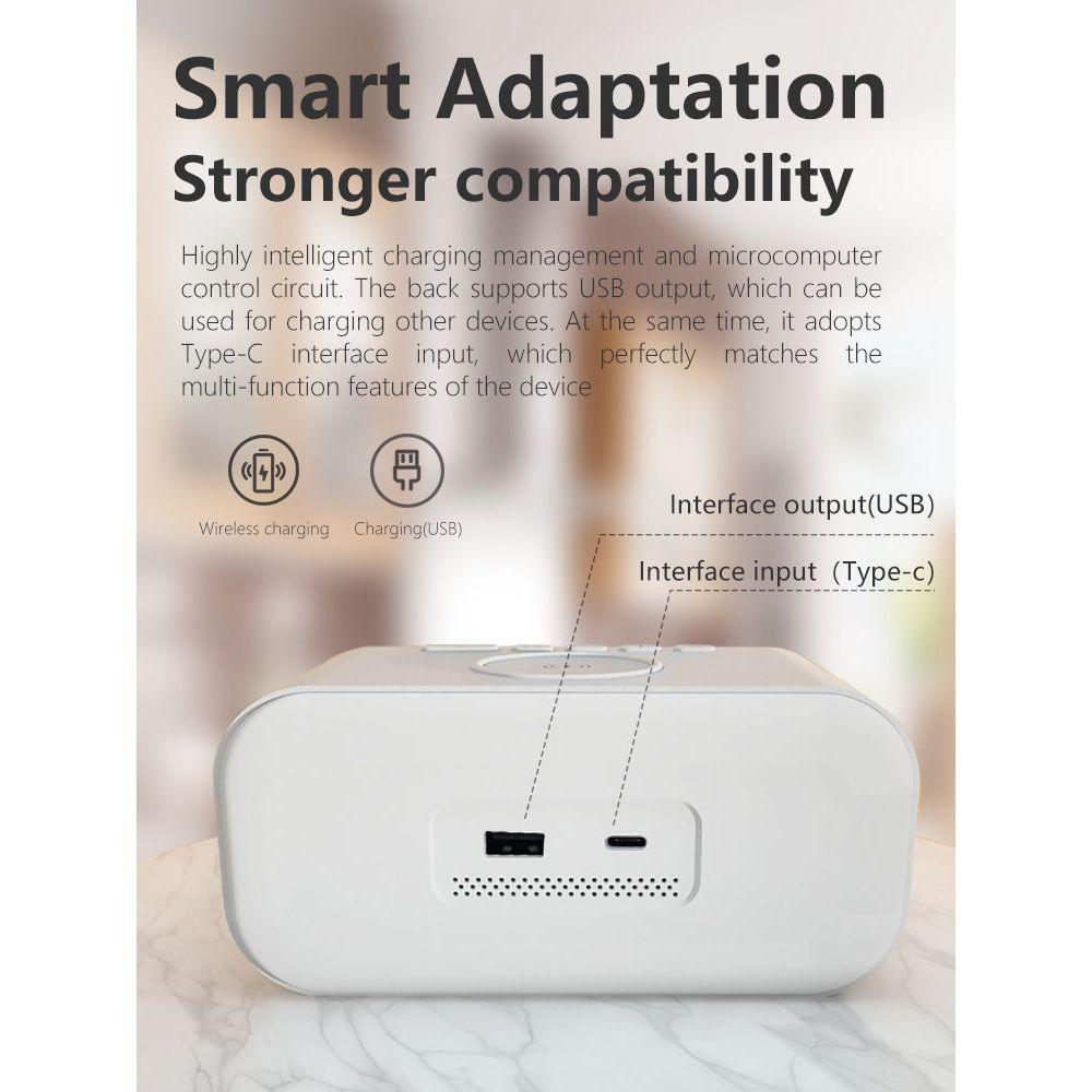 LED Alarm Clock with Built-in Wireless Charger | Ka-mostore