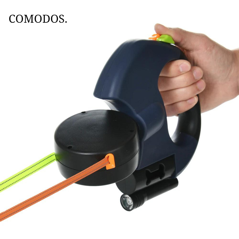 Retractable Dual Dog Leash with Built-in Light | Ka-mostore