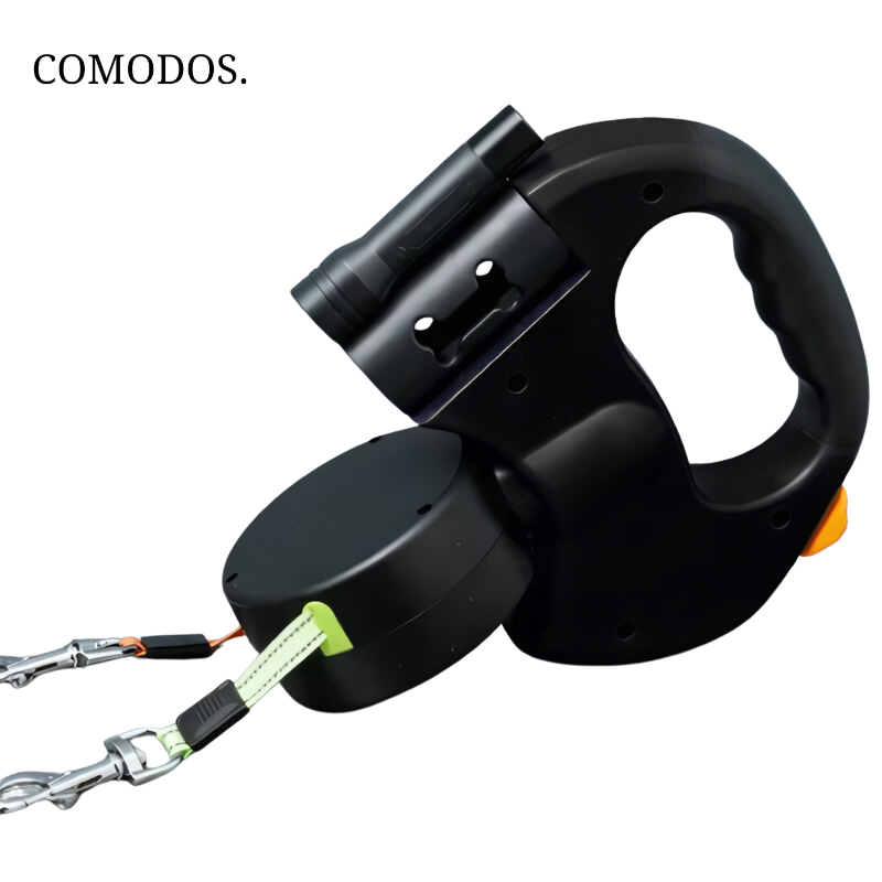 Retractable Dual Dog Leash with Built-in Light | Ka-mostore