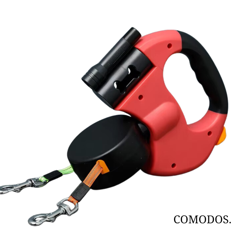 Retractable Dual Dog Leash with Built-in Light | Ka-mostore
