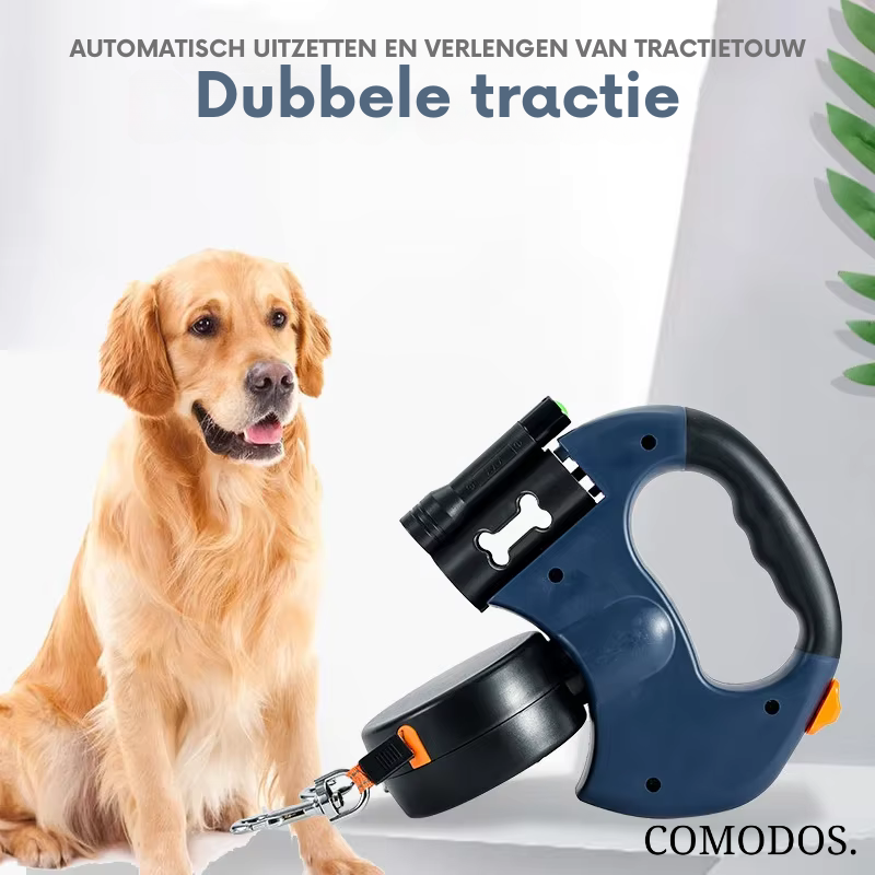 Retractable Dual Dog Leash with Built-in Light | Ka-mostore