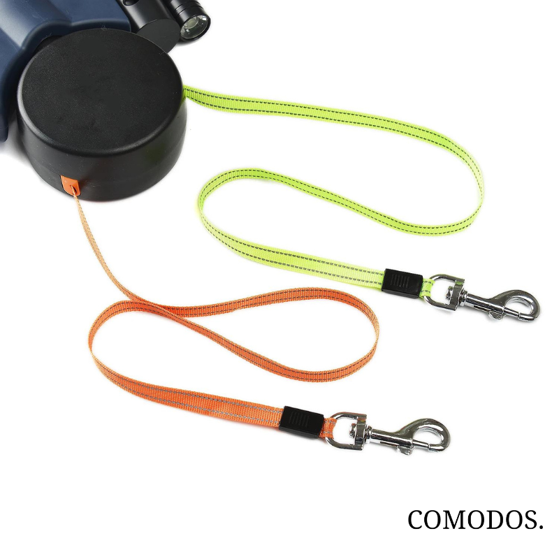 Retractable Dual Dog Leash with Built-in Light | Ka-mostore