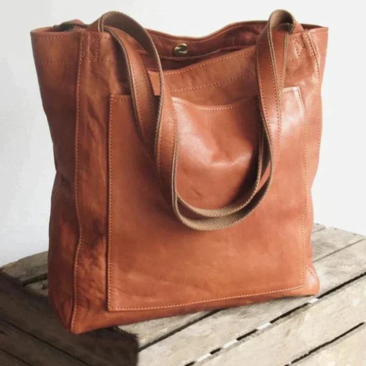 Bolso de hombro resistente de cuero genuino suave | Ka-mostore