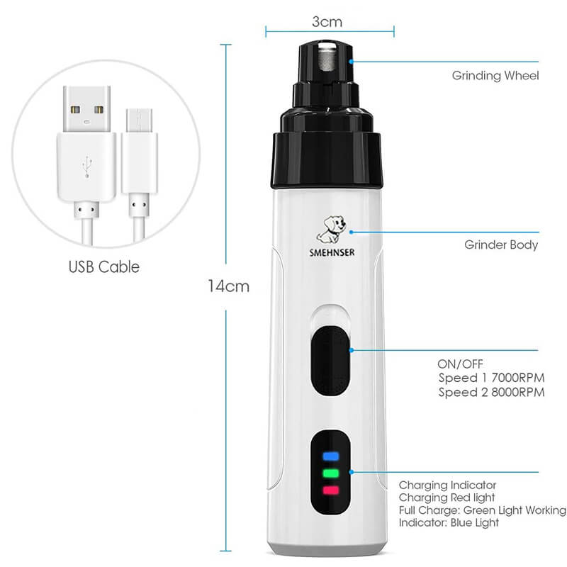 Electric Dog Nail Clipper Grinder for Dogs and Cats | Ka-mostore