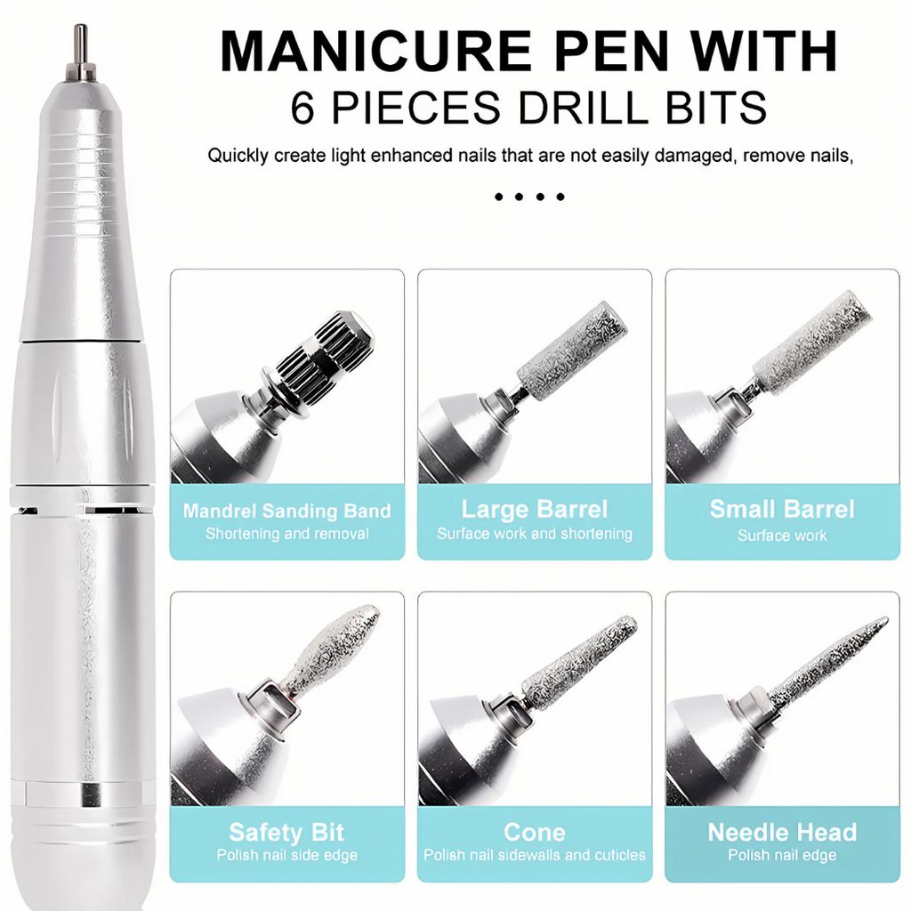Electric Nail Drill 45000RPM Rechargeable Portable | Ka-mostore
