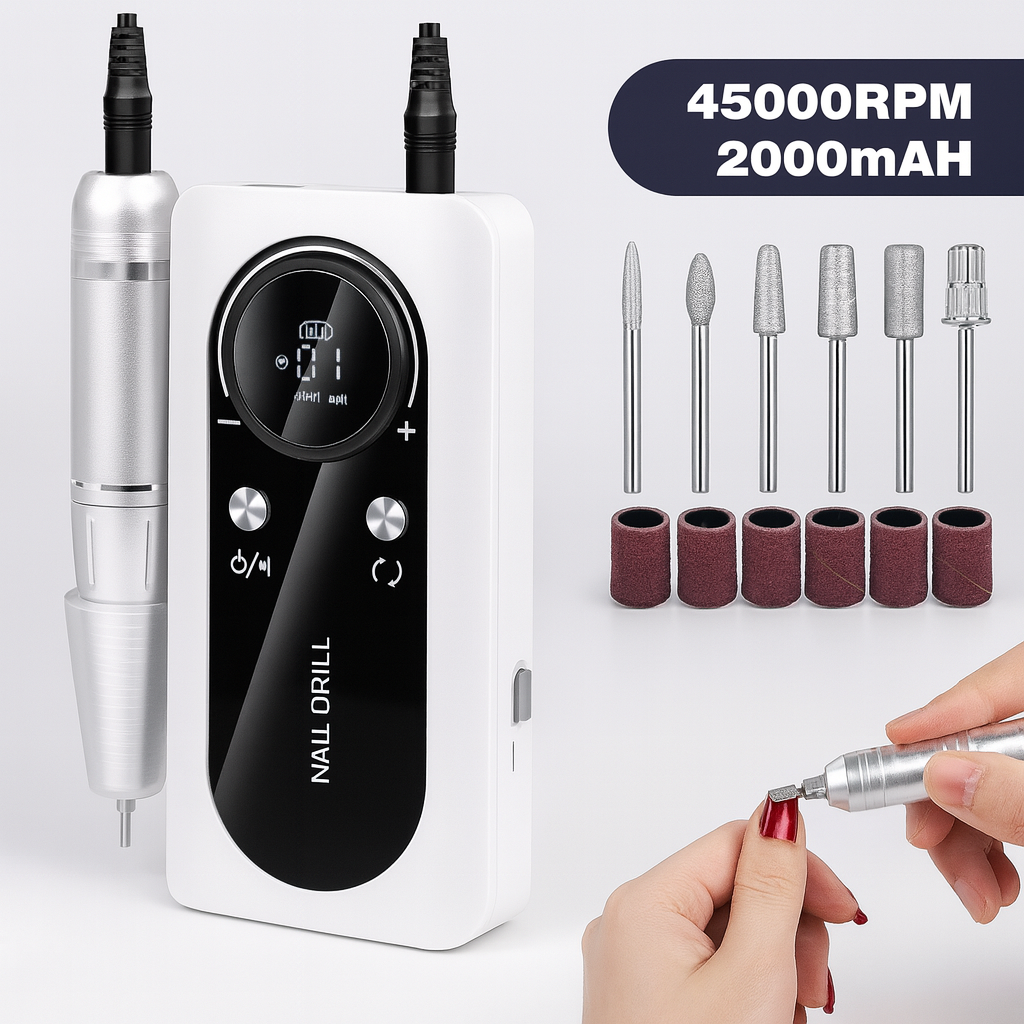 Electric Nail Drill 45000RPM Rechargeable Portable | Ka-mostore