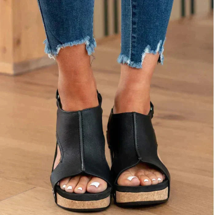 Sandali con zeppa rialzata e confortevoli da donna | Ka-mostore