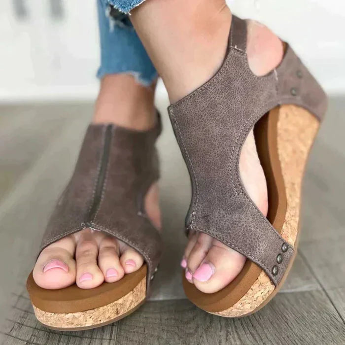 Sandali con zeppa rialzata e confortevoli da donna | Ka-mostore