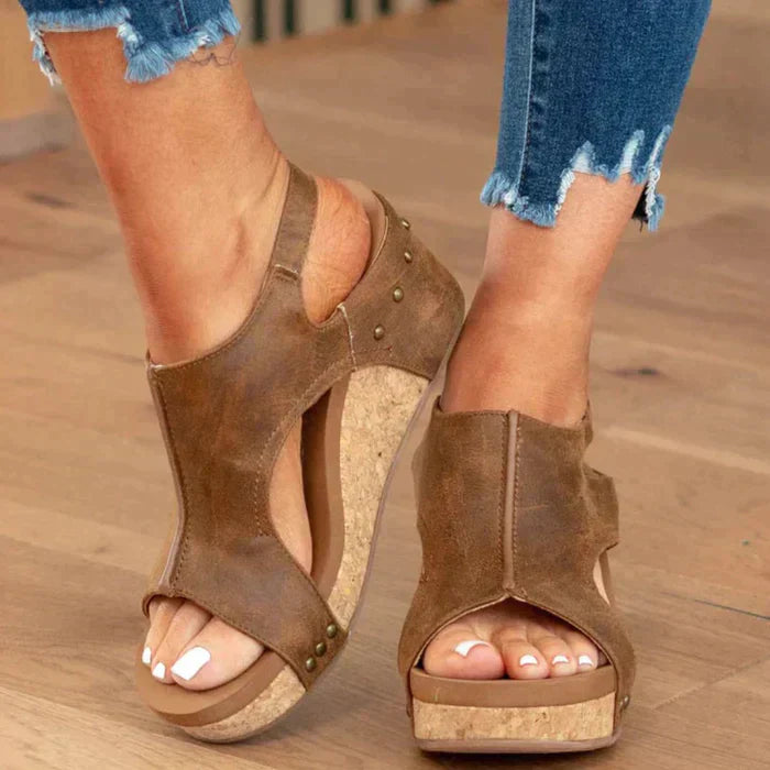Sandali con zeppa rialzata e confortevoli da donna | Ka-mostore