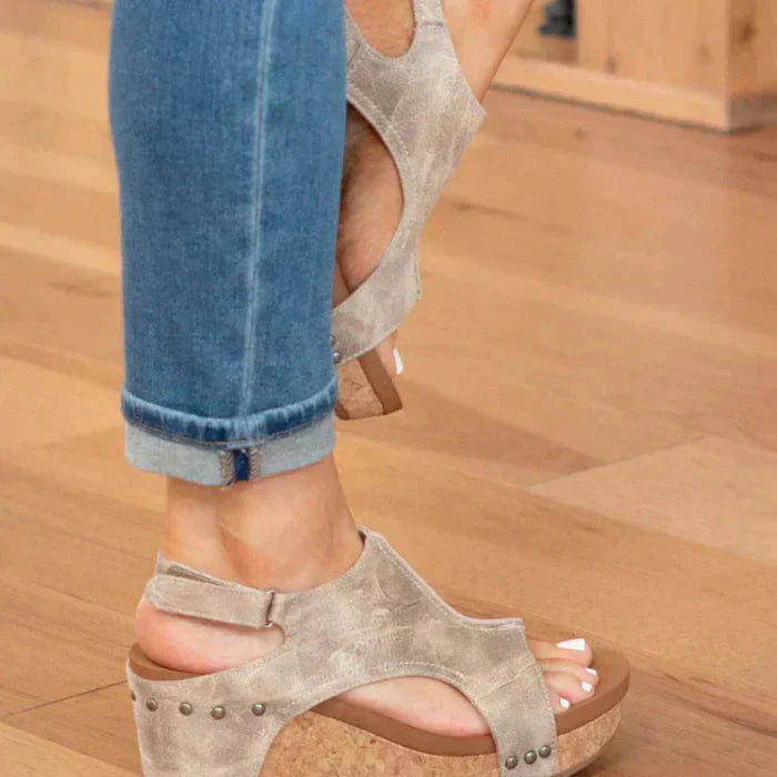 Sandali con zeppa rialzata e confortevoli da donna | Ka-mostore