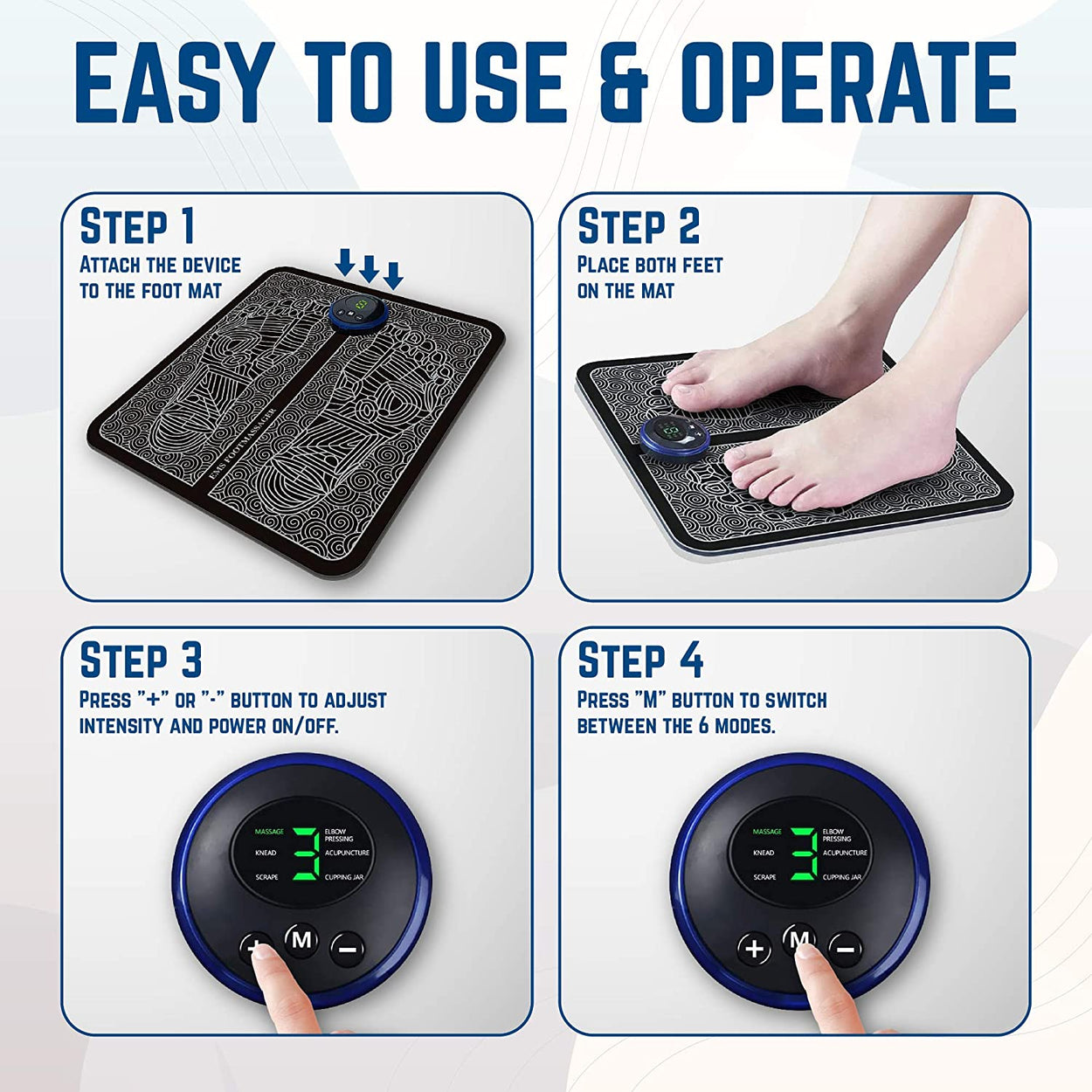 EMS Foot Stimulator with Acupressure & 9 Levels | Ka-mostore