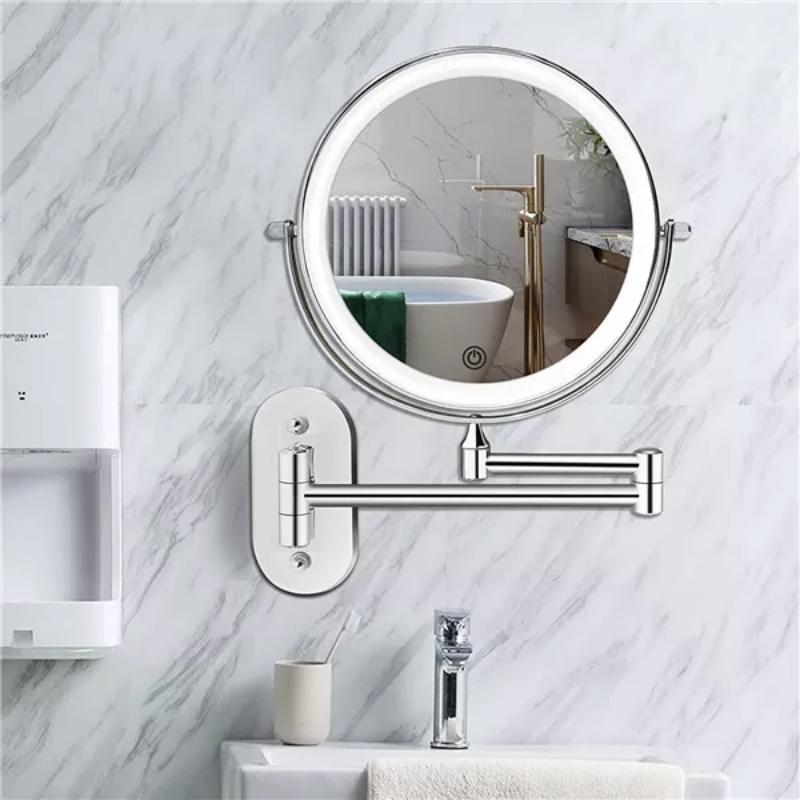 Rechargeable LED Makeup Mirror: Portable, 10x Magnification, Adjustable Light | Ka-mostore