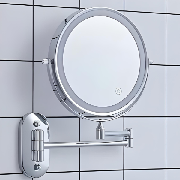 Rechargeable LED Makeup Mirror: Portable, 10x Magnification, Adjustable Light | Ka-mostore