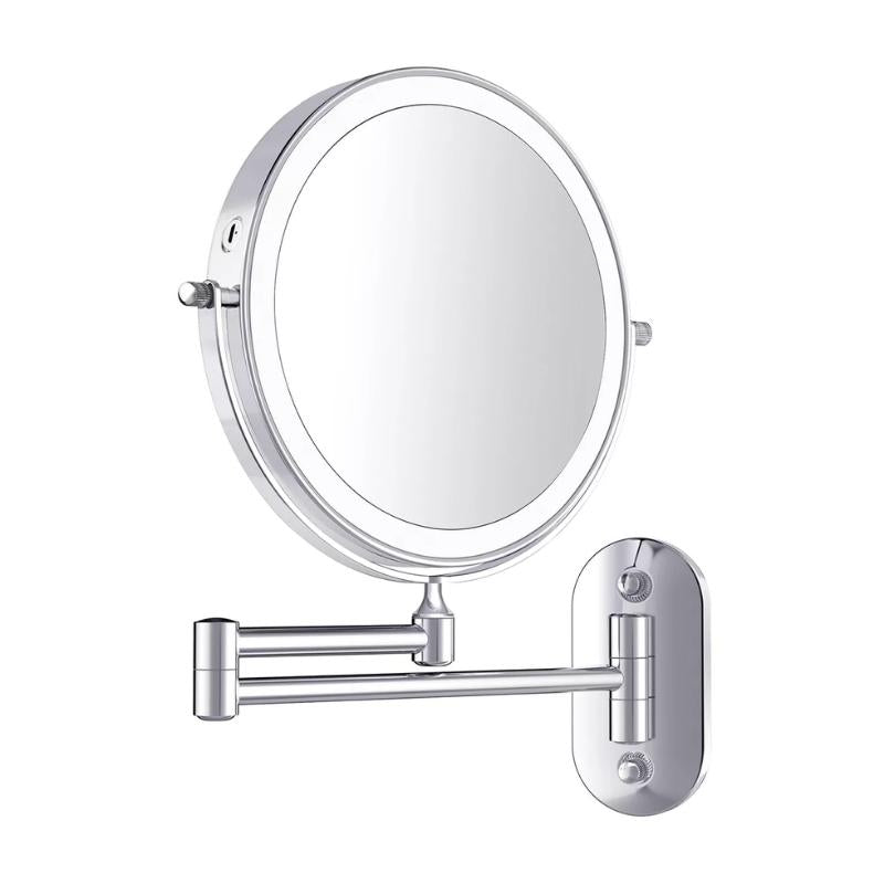 Rechargeable LED Makeup Mirror: Portable, 10x Magnification, Adjustable Light | Ka-mostore