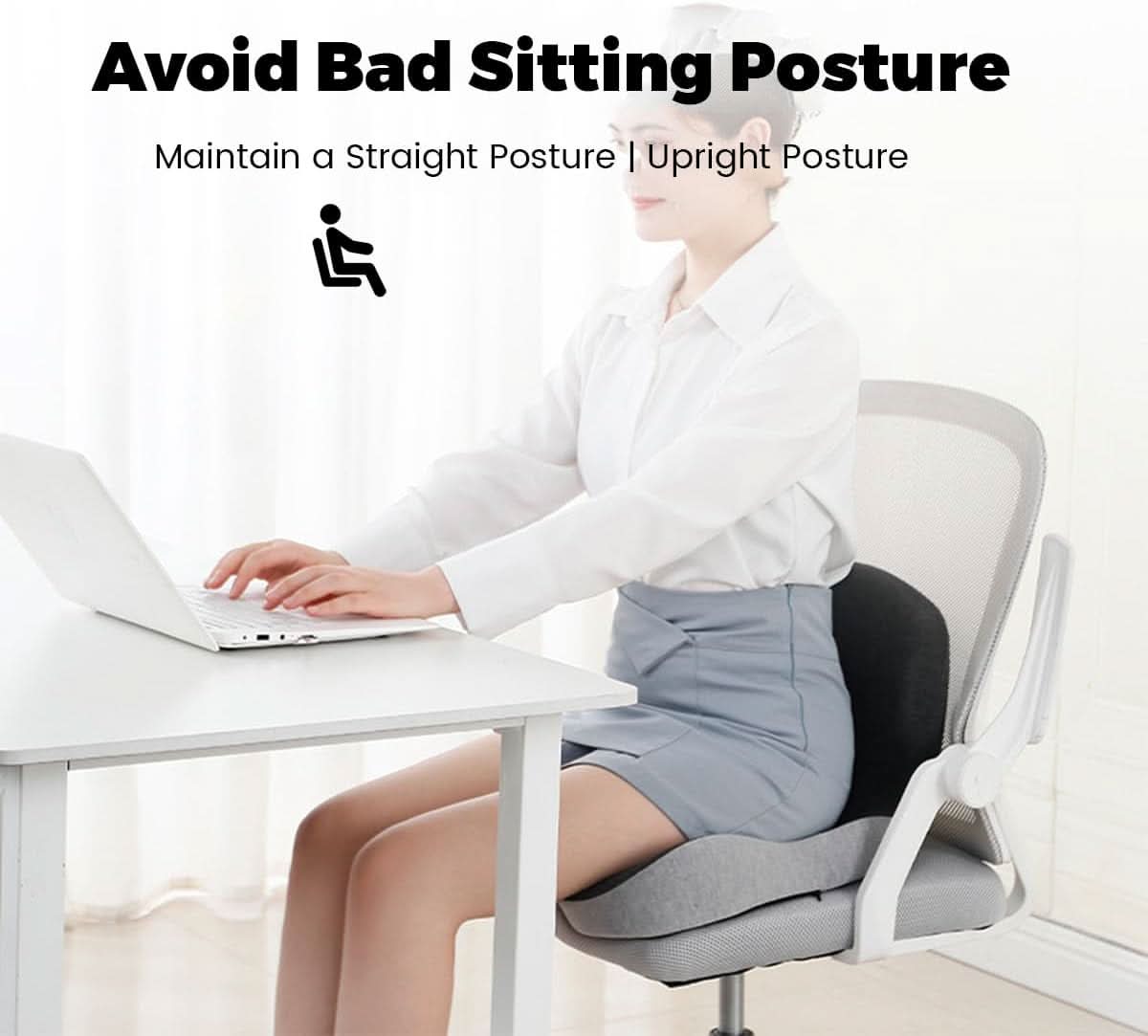 Comfort Seat Pad with Lower Back Support | Ka-mostore
