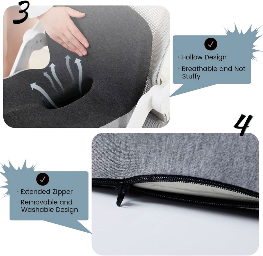 Comfort Seat Pad with Lower Back Support | Ka-mostore